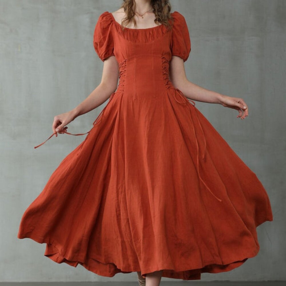 Linennaive corset dress